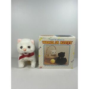 RARE VINTAGE 1985 JAMINA WONDER KITTY ‎ Robot Cat Walks & Flips! WORKING! - READ